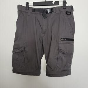 BC Clothing Men Cargo ‎ Performance Shorts M x30 Black Convertible